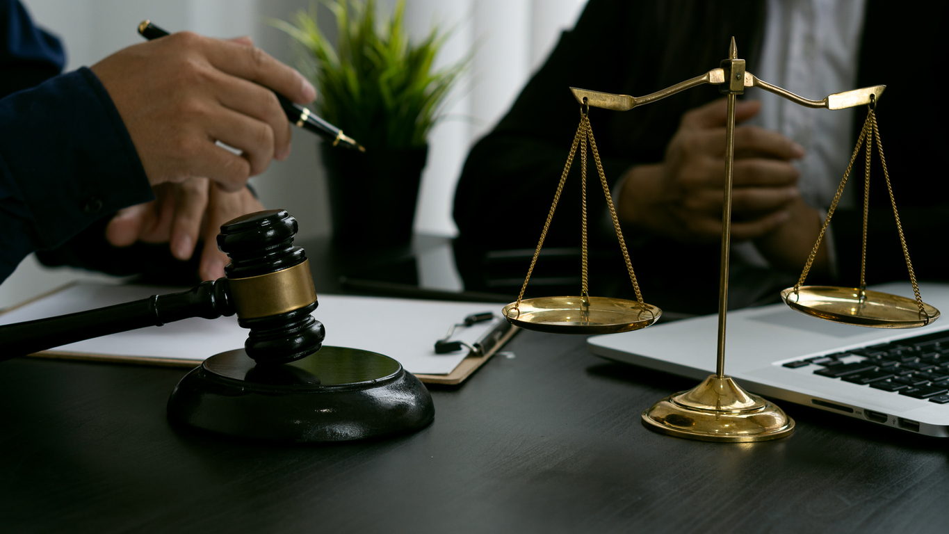 attorney communicating with client