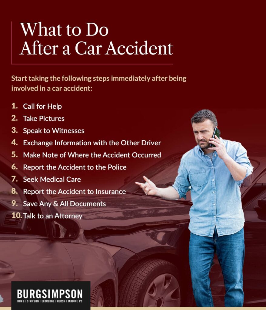steps to take after a car accident list | Burg Simpson