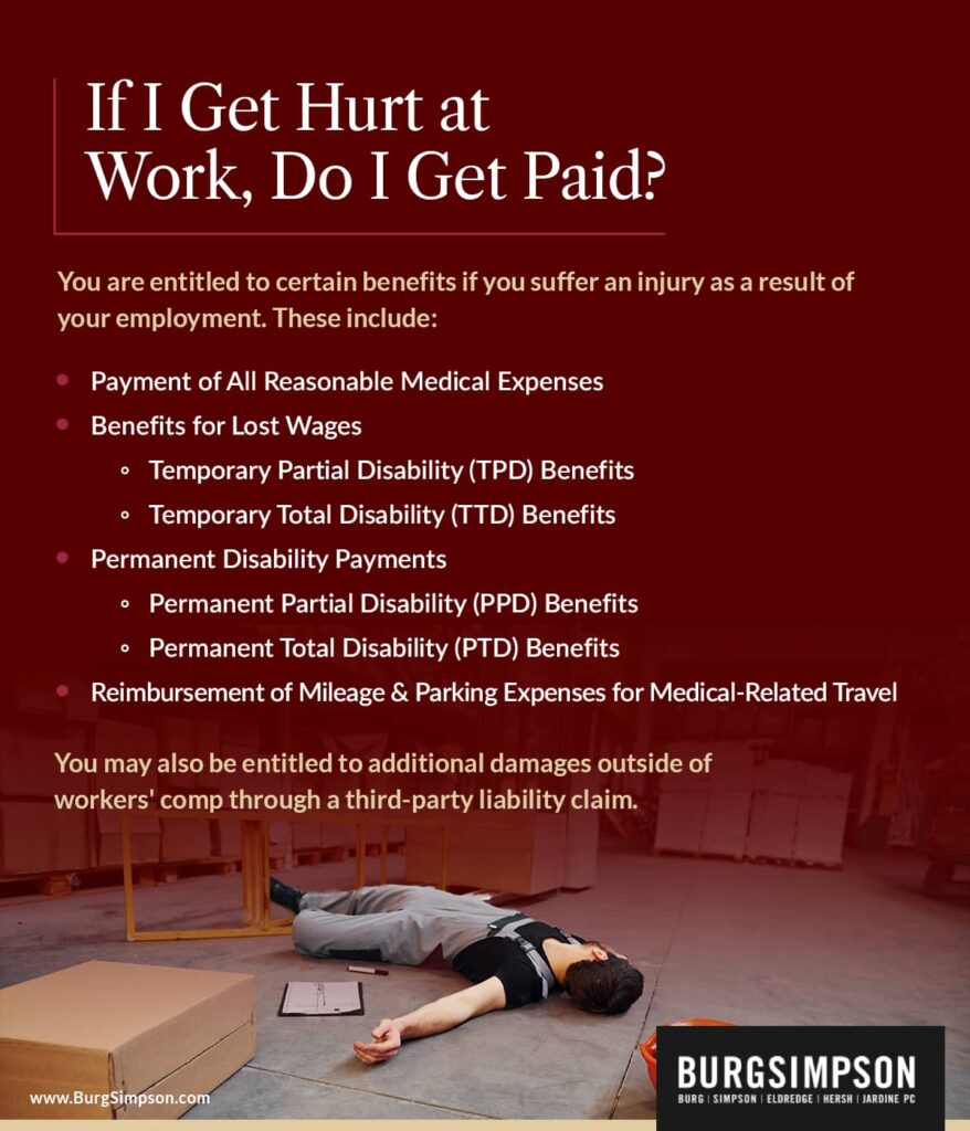 If I get hurt at work, do I get paid? | Burg Simpson