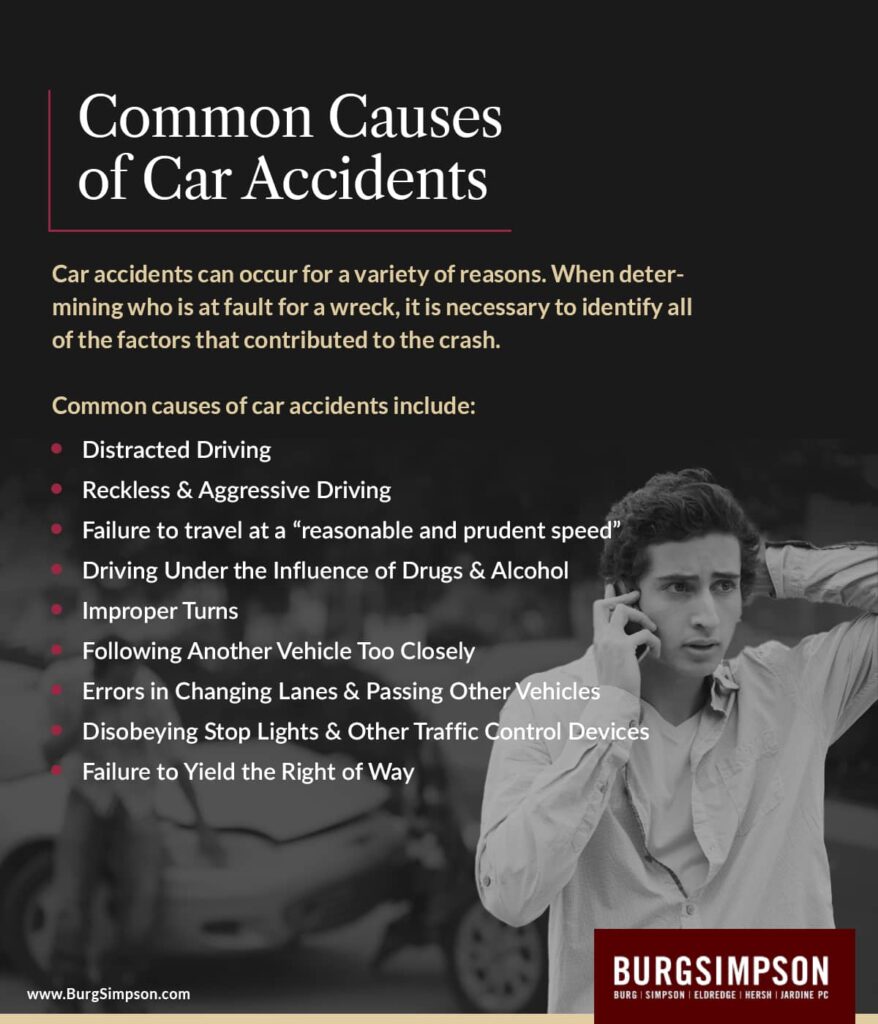 causes of car accidents list | Burg Simpson