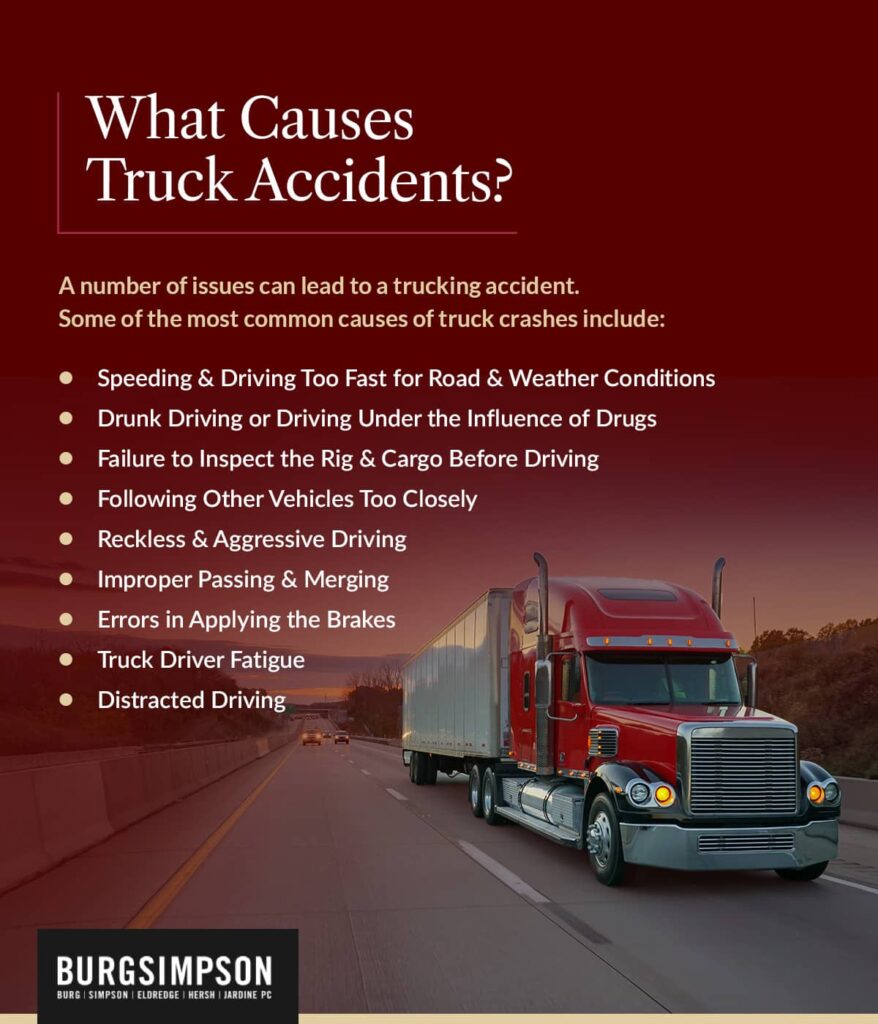 causes of truck accidents list | Burg Simpson
