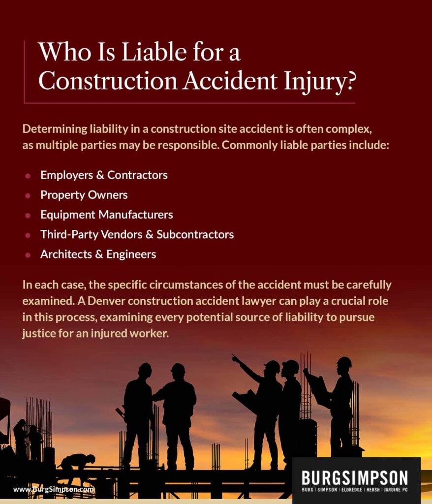 Who is liable for a construction accident injury? | Burg Simpson