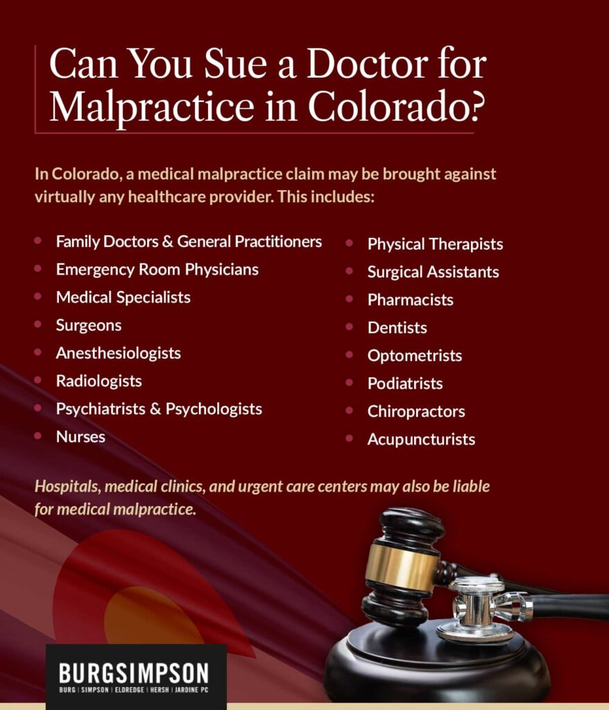 Can you sue a doctor for malpractice in Colorado? | Burg Simpson Law Firm