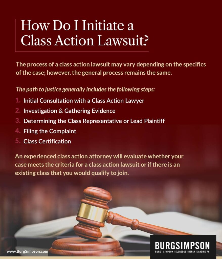 How do I initiate a class action lawsuit? | Burg Simpson