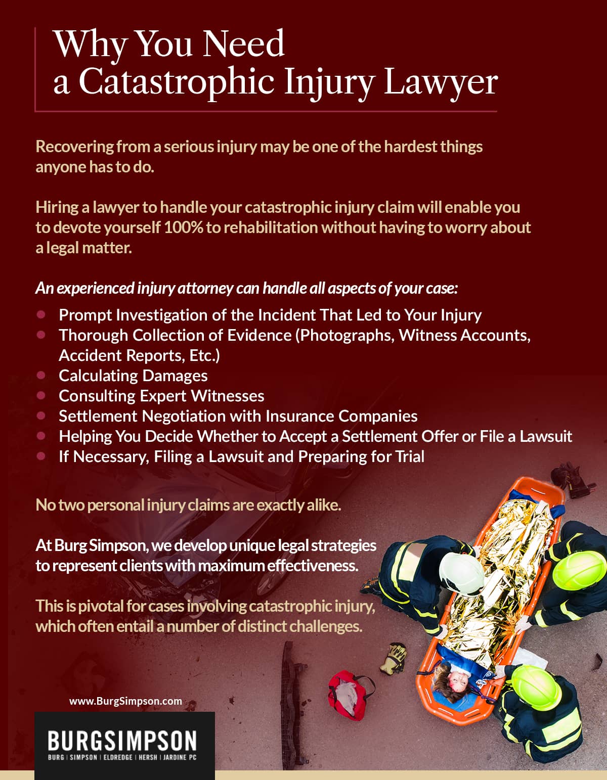 Why you need a catastrophic injury lawyer | Burg Simpson