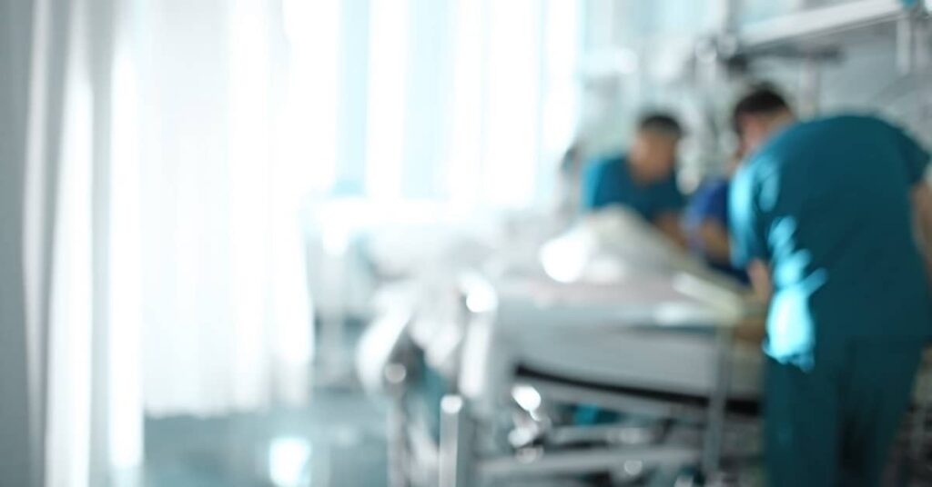 Medical team at the bedside of a patient in the emergency room at a hospital | Burg Simpson