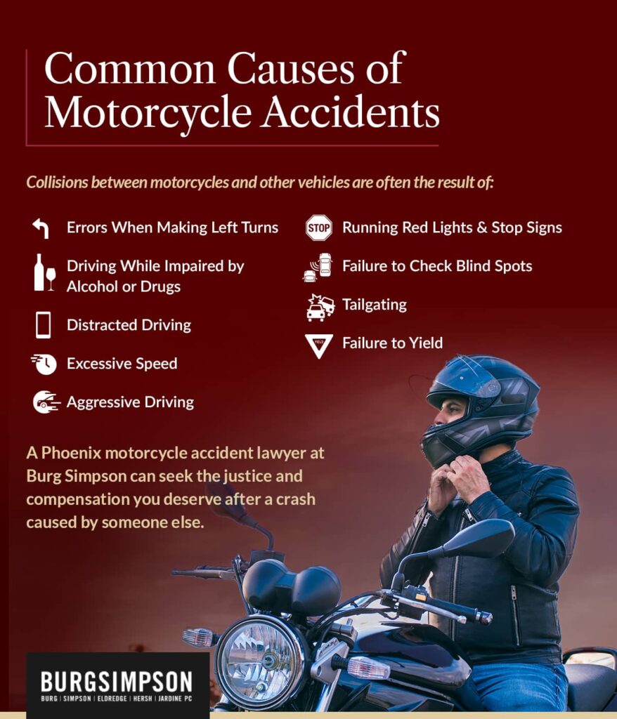 Common causes of motorcycle accidents | Burg Simpson