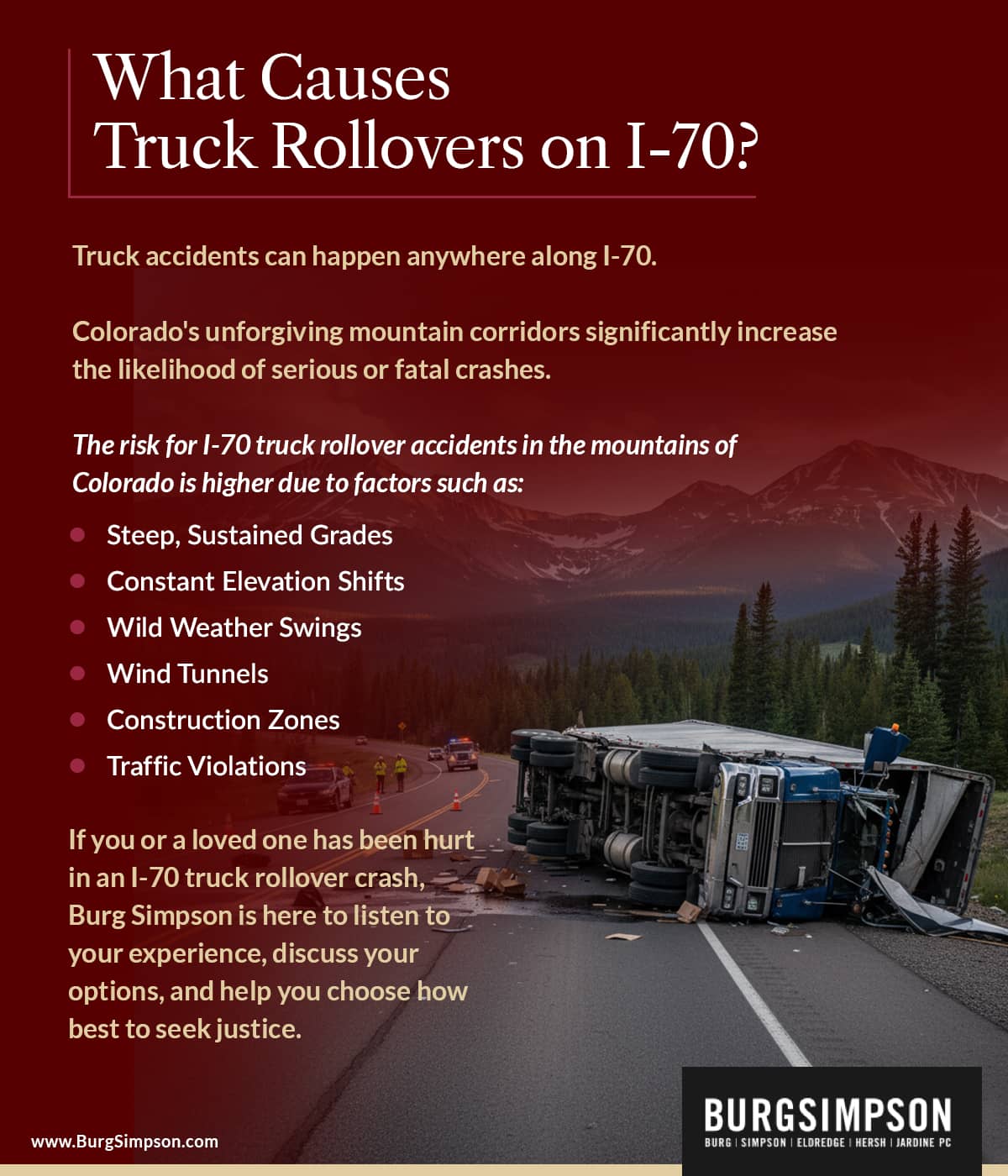 What causes truck rollovers on I-70? | Burg Simpson