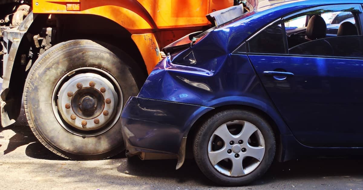 Aftermath of a rear-end truck accident | Burg Simpson