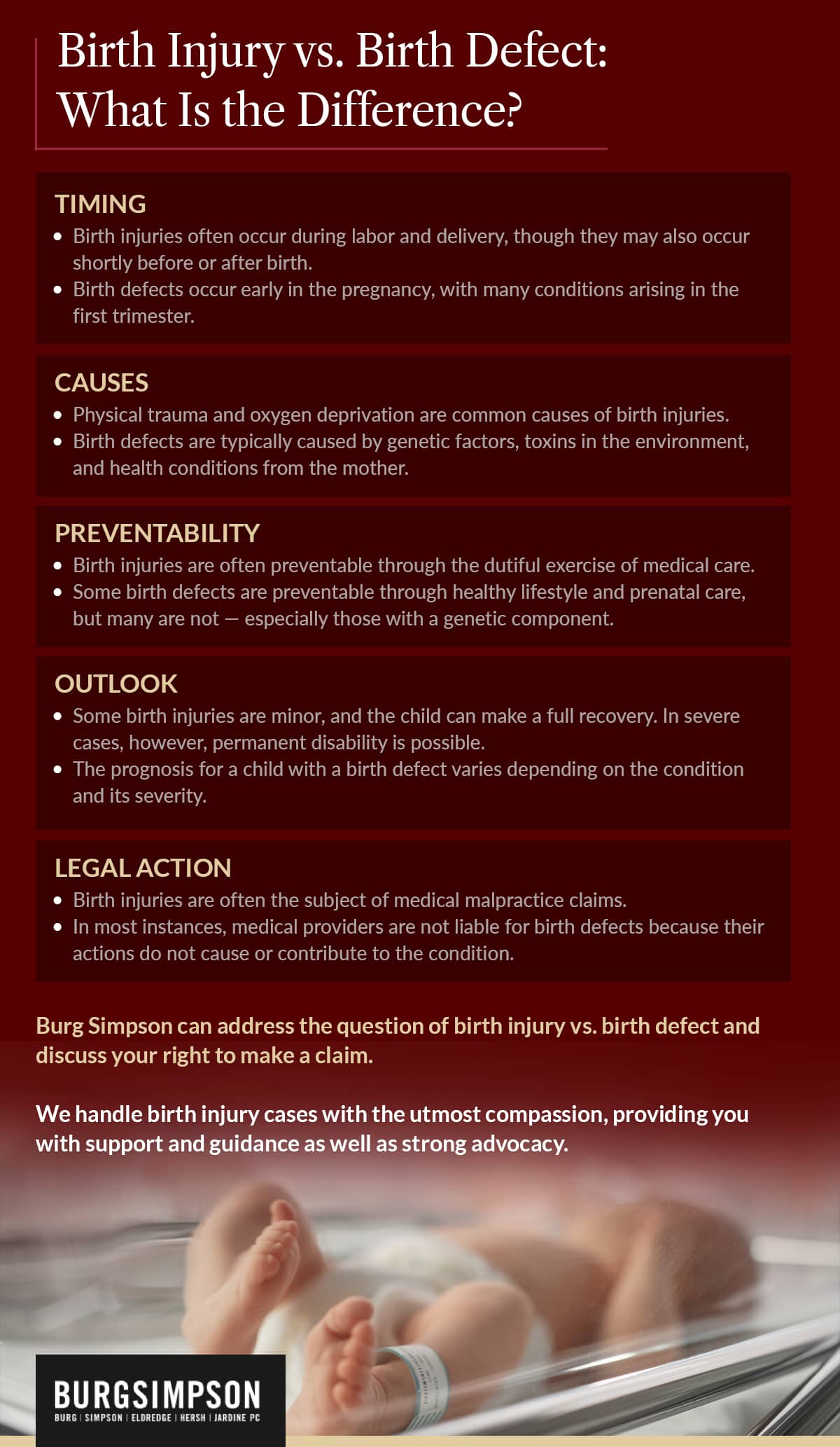 Birth injury vs. birth defect: What is the difference? | Burg Simpson